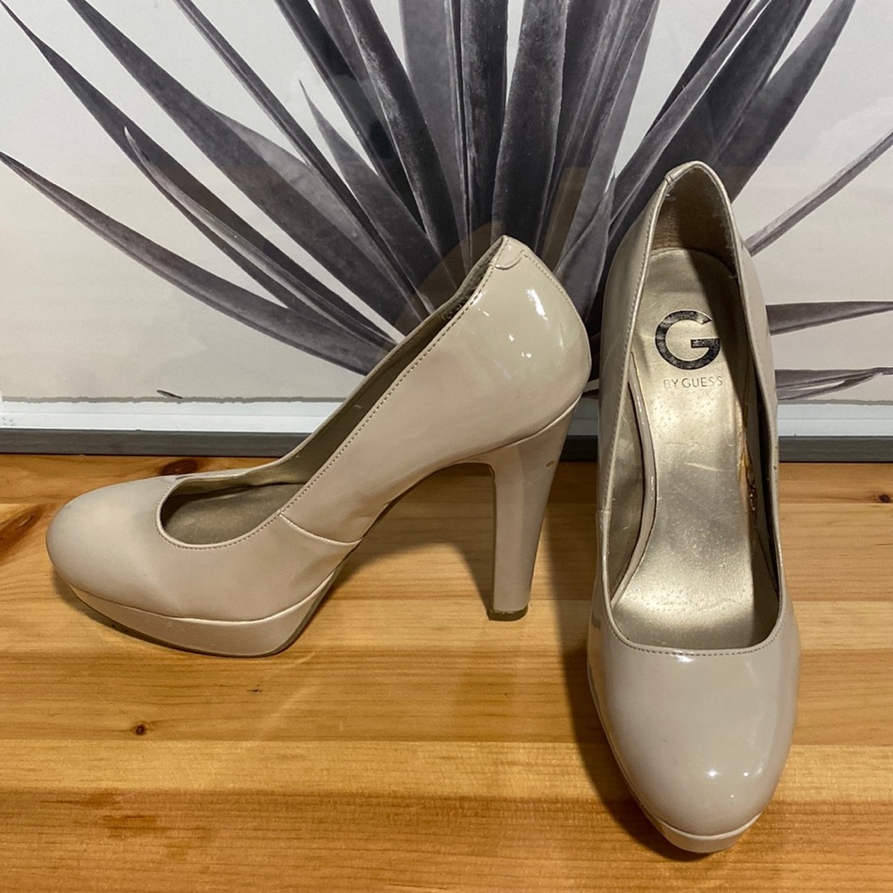 Guess Nude Platform Heels